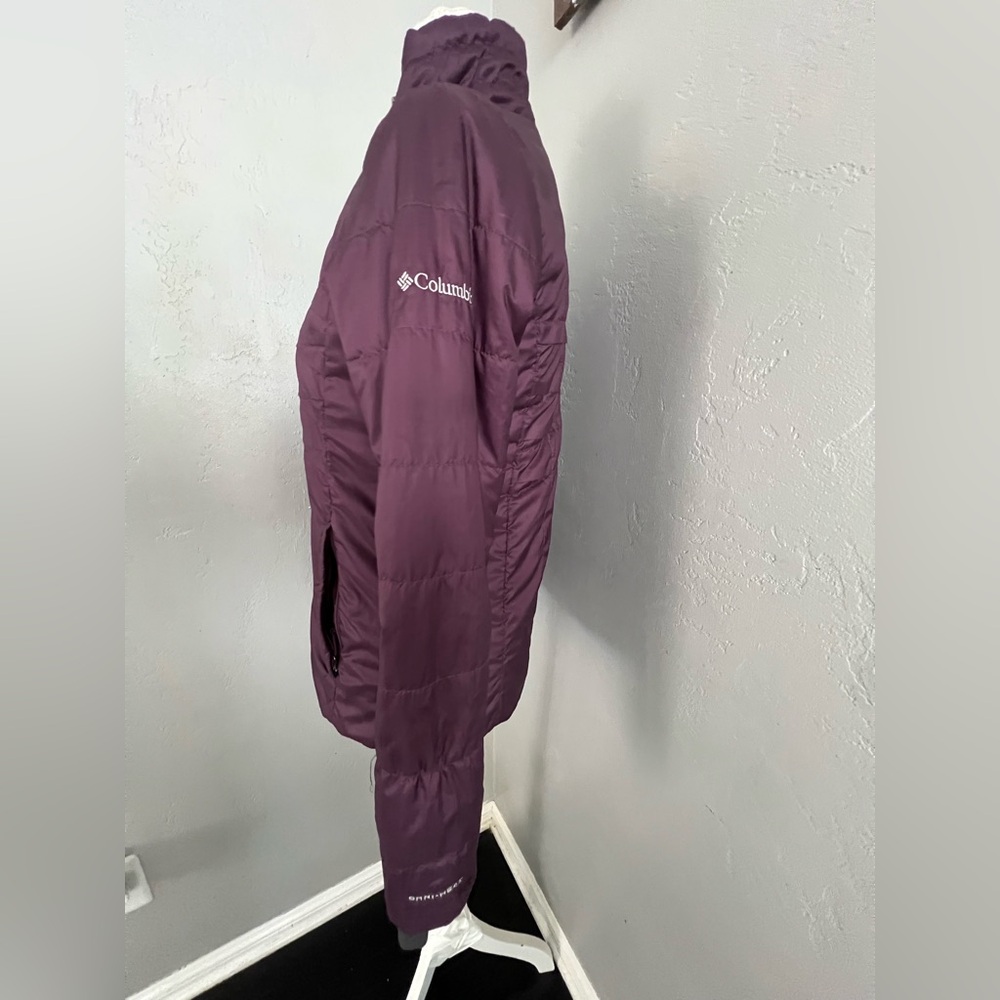 Columbia Purple Puffer Jacket with High Collar. Size M - Picture 2 of 9